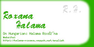 roxana halama business card